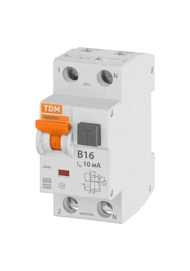 Tdmelectric 16a 1p+n Otomatik Kesici Fark Akım Koruyucu 310603367