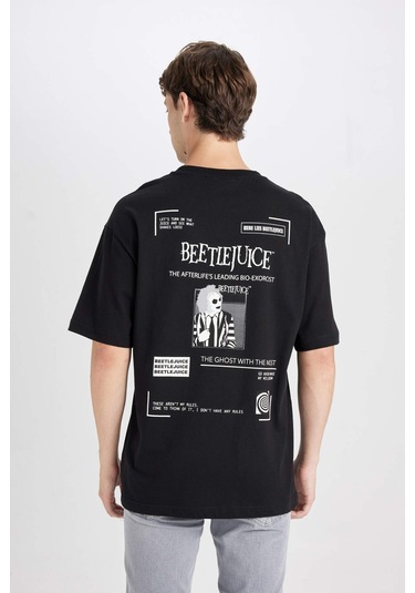 DeFacto %100 Pamuk Beetlejuice (1988) Siyah Boxy Fit Bisiklet Yaka Sırt Baskılı Kısa Kollu Tişört D8514AX24AUBK81 DeFacto %100 Pamuk Beetlejuice (1988) Siyah Boxy Fit Bisiklet Yaka Sırt Baskılı Kısa Kollu Tişört D8514AX24AUBK81