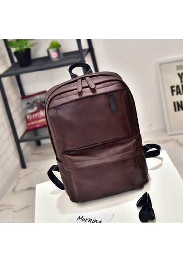 Erkekler İçin Şık Ve Fonksiyonel Retro Desenli Laptop Sırt Çantası Öğrenci Ve Günlük Kullanıma Uygun Moda Kore Stili Okul Çantası Kahverengi