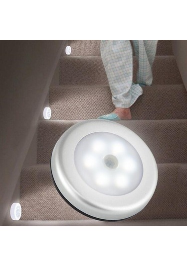 Beyaz Pır Hareket Sensörü Dolap Altı Işığı Otomatik Akıllı Gece Lambası Lampada Led Işıkları Ev Yatak Odası Dolap Mutfak Dolap Işığı Beyaz