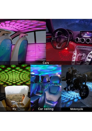 Araç İçi Çok Renkli Tavan Ve Ayak Altı Led Işık Oto İçi Aydınlatma 1 Adet