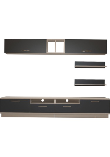 Decoraktiv Trendstyle 5220 Mdf Tv Ünitesi Tv Sehpası Beyaz - Antrasit