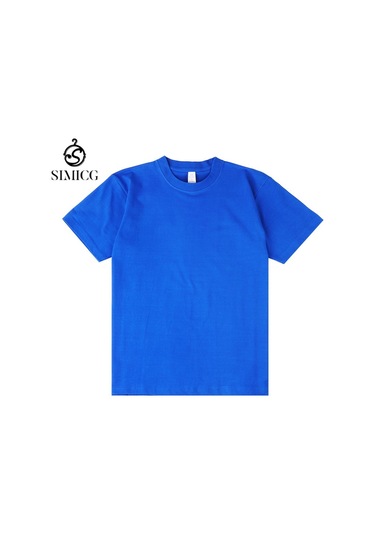 Yeni Japon Ağır Sıklet Düz Pamuklu Kısa Kollu Kraliyet Mavisi Kraliyet Mavisi