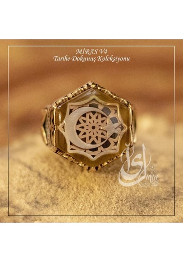 Islam Usta Tasarımı Miras Model 4 Gümüş Erkek Yüzük