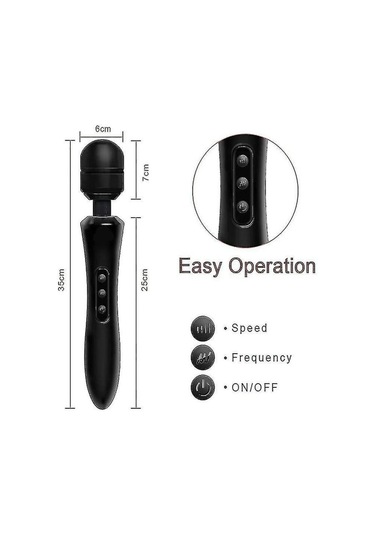 Leezsing Derin Doku İçin Süper Güçlü Kablosuz El Masaj Aleti, Elektrikli Kişisel Masaj Aleti 8 Hız 20 Mod-49 Çok Renkli