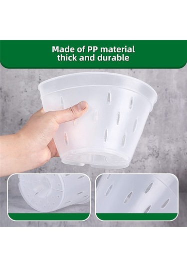 Orkide Saksıları- 7 İnç- 5 Saksı Ve Tabak, Orkide Saksıları