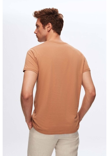 Ds Damat Regular Fit Vizon %100 Pamuk T-Shirt 4HC141996754M Vizon
