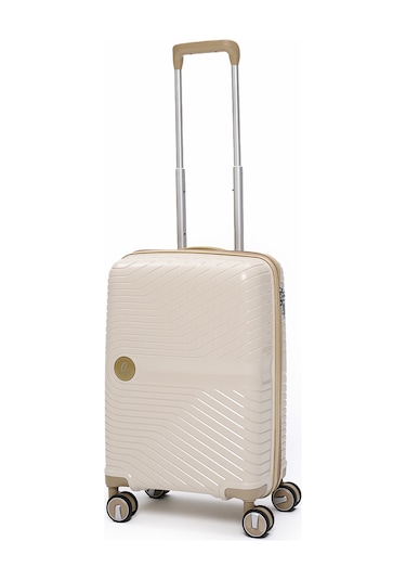 4 Lü Valiz Seti Elatae Exclusive Pro Polipropilen Kırılmaz Büyük - Orta - Kabin Boy Ve Makyaj Bej - Vizon 5239