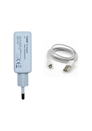 Casper Uyumlu Via T18-M Tablet Adaptör Şarj Aleti Android Kablo