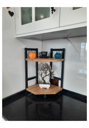 Tezgah Üstü Köşe Raf İkili Atlantik Çam