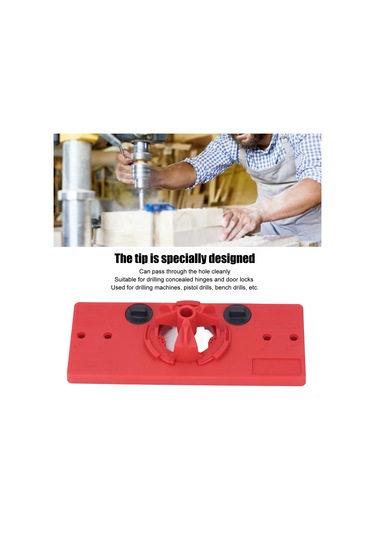 Youmex Abs Matkap Rehberi - Gizli Menteşe Delik Aracı, 15-45mm Derinlik Regülatörü, 46/48/52mm Vida Mesafesi, Çelik Freze İlişkili