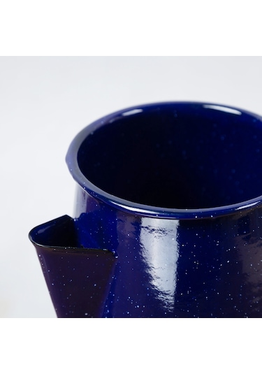 Shineyee Mavi Gökkuşağı Desenli 0.8l Emaye Kettle, Çelik Ve Emaye Malzeme, Çay/su/ Kahve Kaynatma, Ev/ Bahçe/ Kamp İçin, Retro Stili, Drip-şişirsiz, 18cm