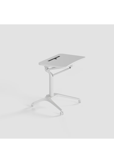 Karr Office D-FLEX-B Mobil Yükseklik Ayarlı Masa - Beyaz Tabla - Beyaz Ayak Beyaz