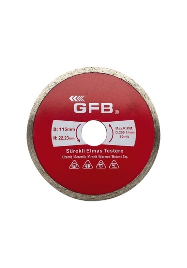 Sürekli Turbo Elmas Mermer Granit Kesici 180 Mm