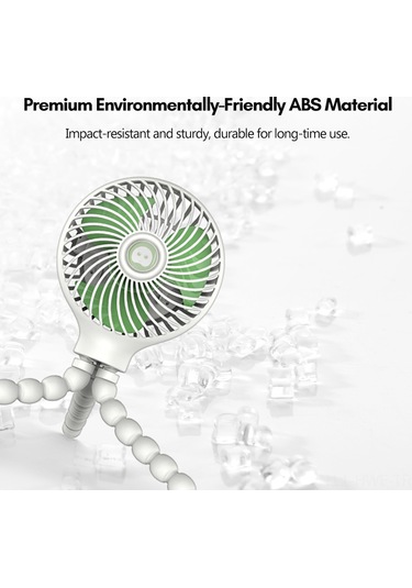 Honmex Usb Şarjlı Mini El Ventilatörü - Deformable Katlanabilir, 3 Hızlı, Yetişkin & Bebek İçin, 2000mah Pil, 40-50db Düşük Gürültü, Beyaz