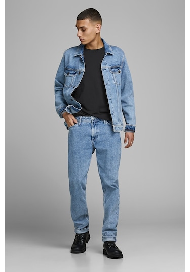 Jack & Jones Jack Jones Erkek Bisiklet Yaka Tişört 12156101 Siyah