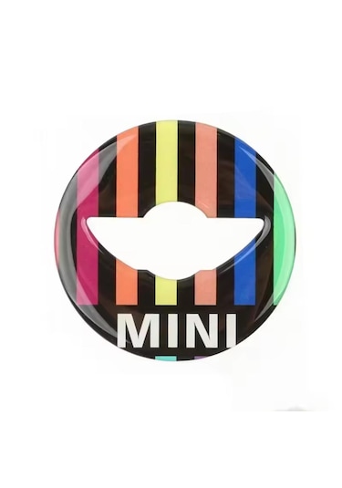 Mini Cooper F Serisi Uyumlu Direksiyon Göbeği Sticker Rainbow F56