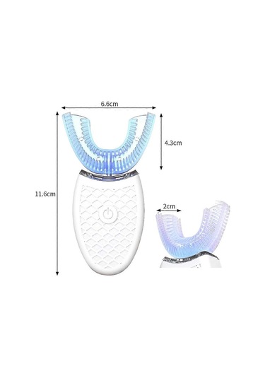 360 Derece Akıllı Otomatik Sonic Elektrikli Diş Fırçası U Tipi 4 Modlu Diş Fırçası Usb Şarjlı Diş Fırçası