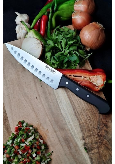 Stevig Pro Şef Bıçağı Siyah 17,5 Cm St-400.008