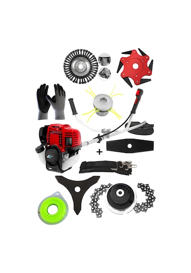 Ablacks R-077 4 Zamanlı Profesyonel Yan Tırpan + 8 Li Bahçivan Seti 6