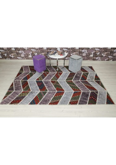 Patchwork El Dokuma Antik Anadolu Halısı Alvedo Bej