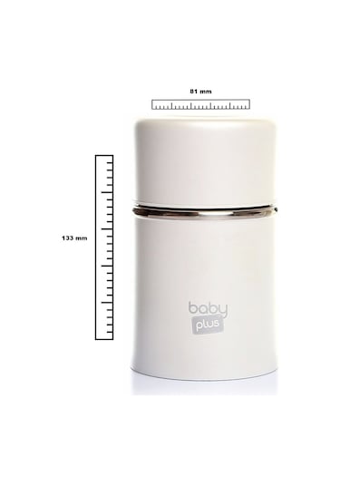 Baby Plus Paslanmaz Çelik Beyaz Bebek Mama Saklama Termosu 260 Ml Byp-sh4040w BYP-SH4040W Beyaz