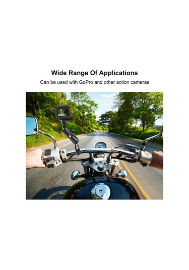 Puluz Motosiklet Gidon Sabit Montajlı U-bolt Taban Tutucu Gopro Ve Diğer Aksiyon Kameraları İçin Siyah