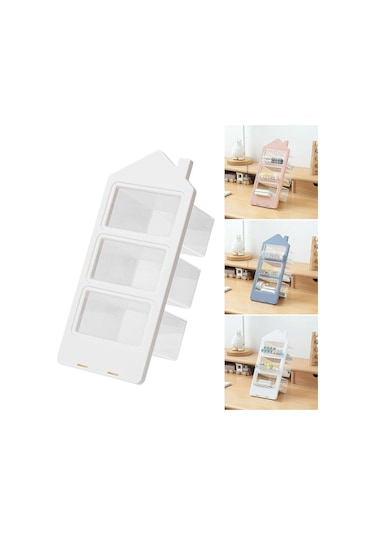 Ganzhoushop Masa Düzenleyicileri Eğimli Kalemlik Kalem Saklama Düzenleyicileri Okul İçin Çok Amaçlı Kalem Düzenleyicileri Beyazpembe