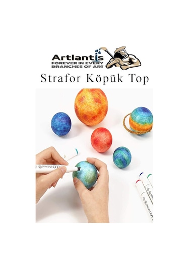 Güneş Sistemi Maketi İçin Strofor Köpük Top 20 Adet Yuvarlak Strafor Top Küre Okul Deney Köpük Toplar