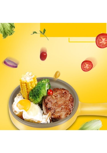 Çok İşlevli Mini Yapışmaz Tava Kazan Vapur Ocak Haşlanmış Patlıcan Mavi Çift Katlı Paket Mavi