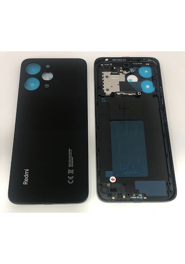 Xiaomi Redmi 12 Kasa Arka Kapak Pil Kapağı. - Siyah