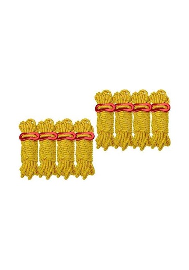 Novahub Gece Parlayan, 8 Adet Renkli 4mm Çadır İpi Seti Sarı Sarı