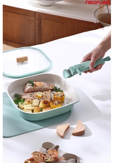 Neoflam Fika Comfort Yeşil Tencere Ve Tava Seti