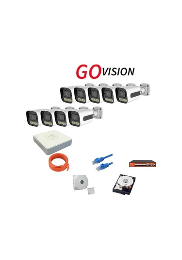 9'lu 4mp 4k Ultra Hd Ip Güvenlik Kamera Seti Gece Görüşlü, Dış Mekan Uyumlu -120854