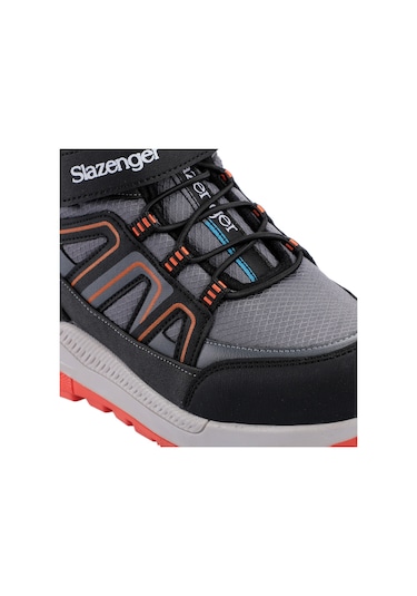 Slazenger KEPHAS IN Çocuk Cırt Cırtlı Koyu Gri / Turuncu Bot