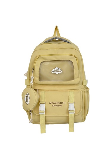 Kadınlar İçin Şık Ve Fonksiyonel Kore Tarzı Sırt Çantası, Ortaokul Lise Ve Üniversite Öğrencilerine Uygun, Japon İlhamlı Minimalist Tasarım, Krem Rengi Sevimli Kız Çantası Siyah