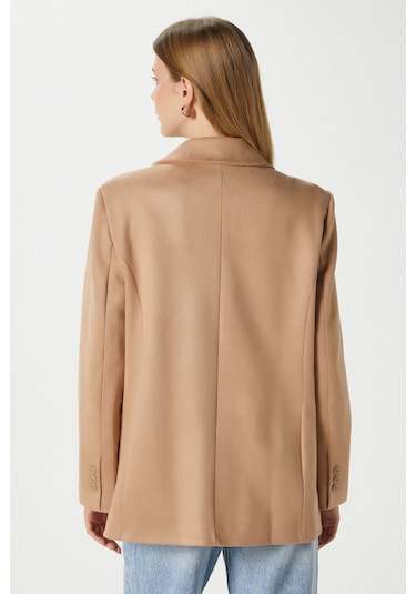 Kadın Thomas Süet Taba Blazer Ceket: Taba
