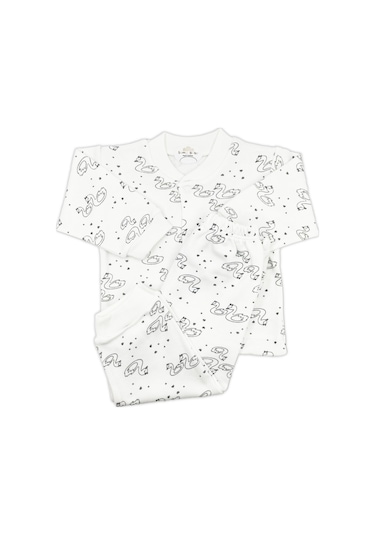 Sema Baby Sevimli Kuğu Bebek Pijama Takımı Siyah