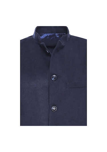 Lacivert Hakim Yaka Yelek 001