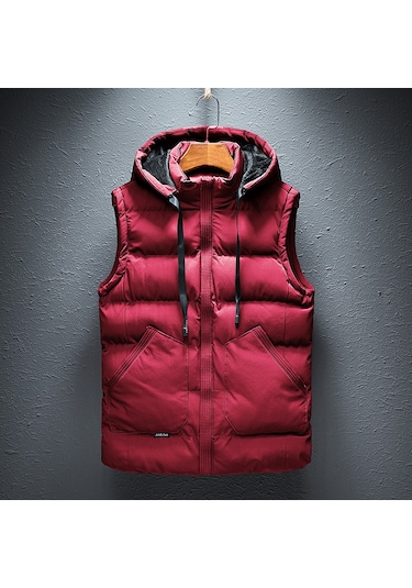 Yeni Erkek Sonbahar Ve Kış Pamuklu Yelek Yeşil