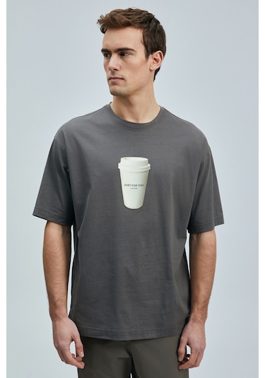 Lufian Omen Modern Grafik T- Shirt Kahverengi Kahverengi 111020252100400 Kahverengi