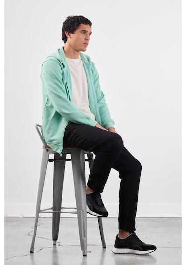 Dufy Mint Yeşili Erkek Sweatshırt - Regular Fit Mint Yeşili