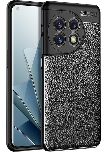 OnePlus 11 (Global) Leather Deri Efekt Silikon Kılıf - AL3337