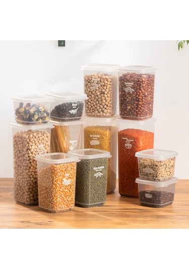 Porsima 1174 12'li Etiketli Renkli Kapaklı Gıda Saklama Kabı Seti