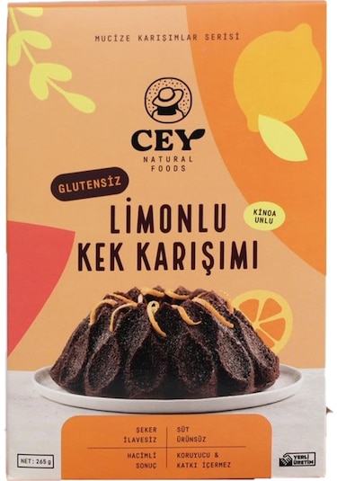 Cey Natural Foods Kinoa Unlu Limonlu Kek Karışımı 265 G