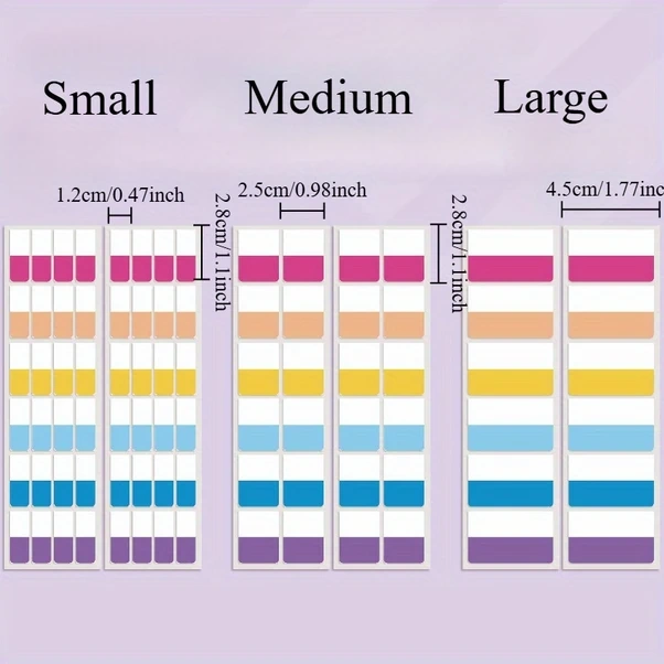 Wangxi 120 Adet Renkli Yazılabilir Plastik İndeks Etiketi - Ofis Dosya Düzenleyici Çok Renkli Orta Boy