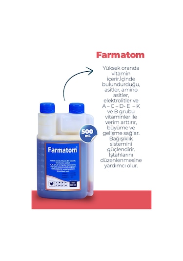 Munich Vet Farmatom Kanatlı Hayvanlar İçin Vitamin Desteği 500 ML