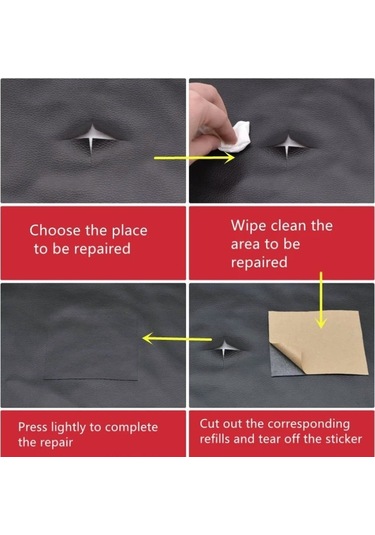 Sones 30x137 Cm Kendinden Yapışkanlı Deri Kanepe Tamir Yaması Araba Koltuğu Pvc Deri Etiket Koyu Kahverengi
