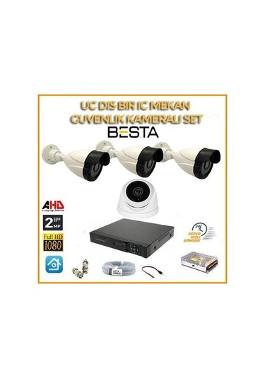 2 1080p 3 Dış Mekan 1 İç Mekan Kameralı Ahd Güvenlik Seti
