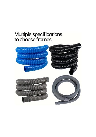 Willowhaven Premium 6.5ft Sintine Pompa Hortumu 29mm Gri Su Hortumu Kıvrımsız